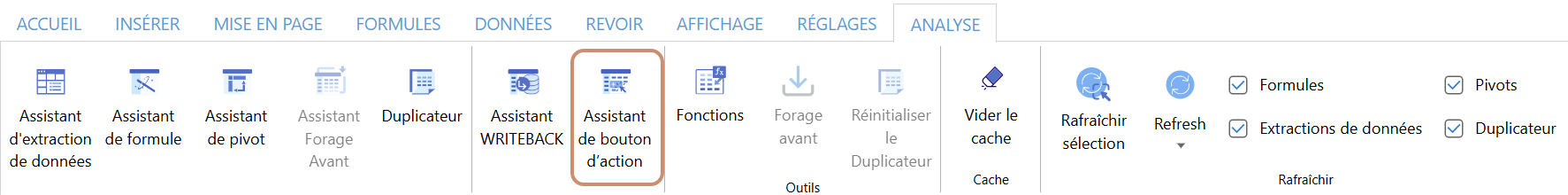 Emplacement du bouton Initialiser