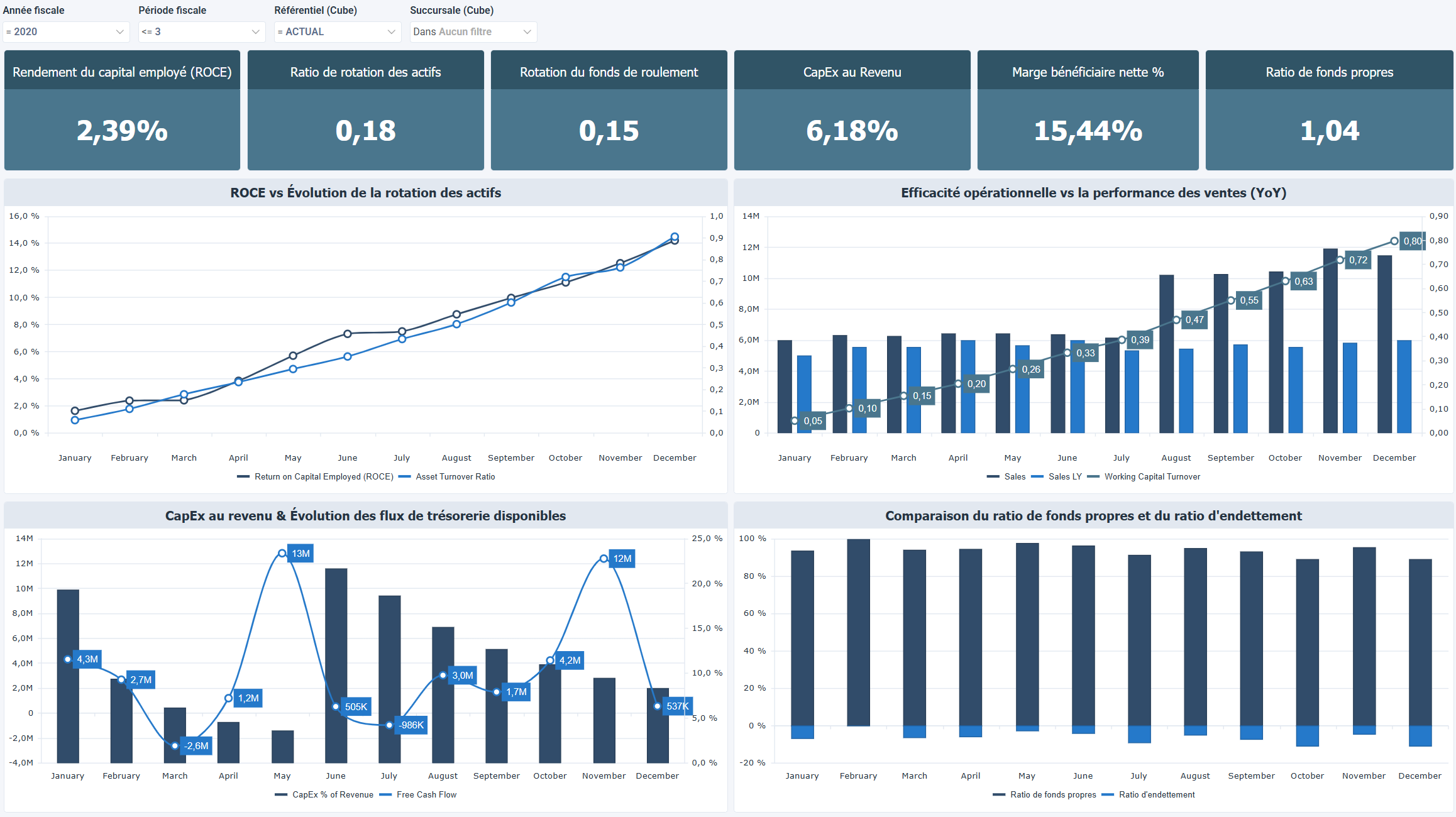 OLAP - Santé financière stratégique et efficacité